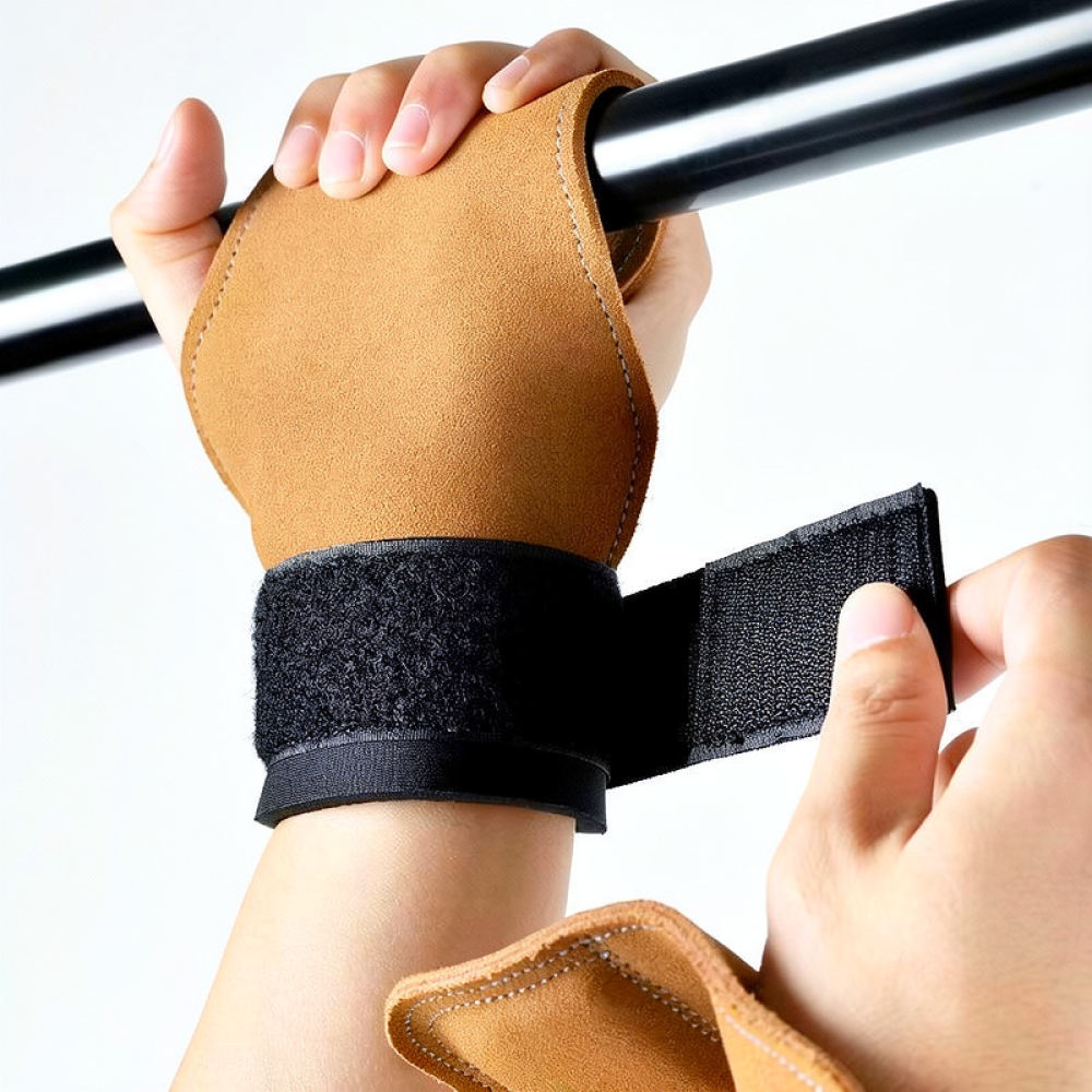 Cowhide Lifting Straps Gym Wri - Weightlifting Gloves recension och pris