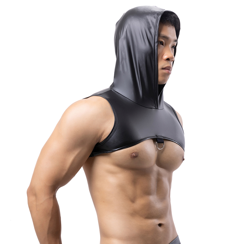Men Faux Leather Hooded Fitnes - Gymnastic Ring recension och pris
