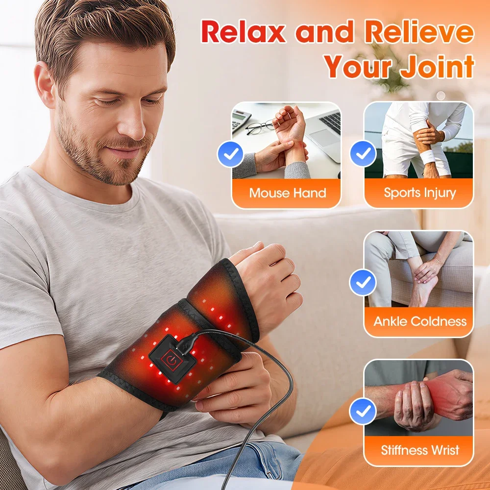 Heating Ankle Wrap with Red Li - Wrist Wraps recension och pris